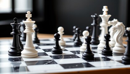 An intense chess match in progress. Four players are engaged in a competitive game, each strategizing their next move