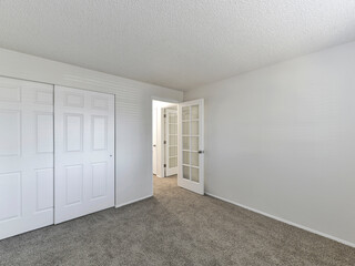 Modern residential empty bedroom interior