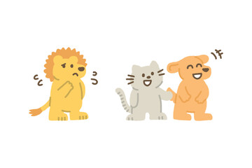 友達になりたいイラスト 動物 手描き かわいい