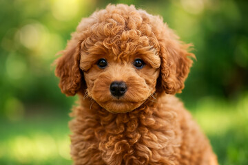 Poodle puppy portrait.