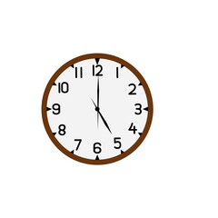 wall clock isolated on white