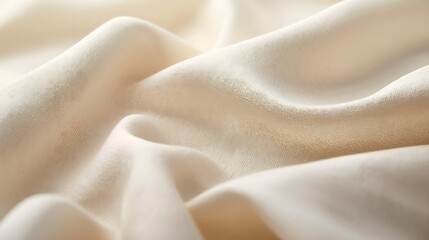 Obraz premium Neutral fabric texture background with soft natural folds