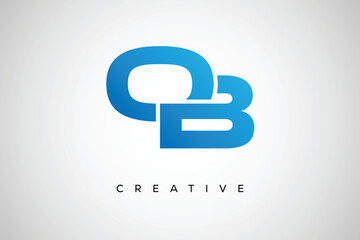 Fototapeta premium OB Creative Monogram Letter mark Logo – Modern Branding Design & Business Identity