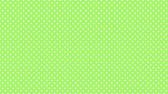 白色ドットが斜めに動く、緑色の背景動画。A video with a green background and white dots moving diagonally.