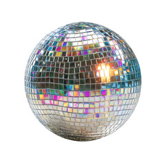 Shiny disco ball reflecting light