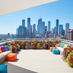Rooftop Garden with City View