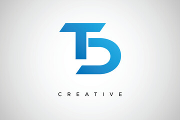 TD Creative Monogram Letter mark Logo – Modern Branding Design & Business Identity