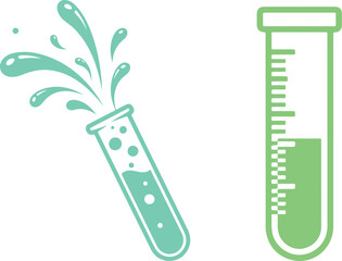 Laboratory Test Tubes with Energetic Splashing and Precise Measurement