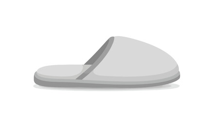 Single comforting light grey slipper inviting relaxation and tranquil moments at home after a hectic day looking elegant