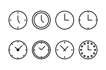 Clock icon logo design. Time sign and symbol. watch icon