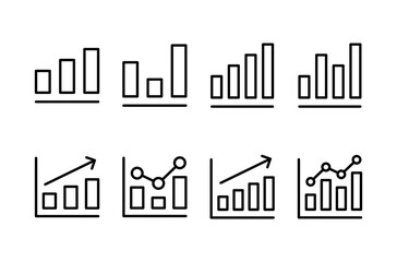 Growing graph icon logo design. Chart sign and symbol. diagram icon