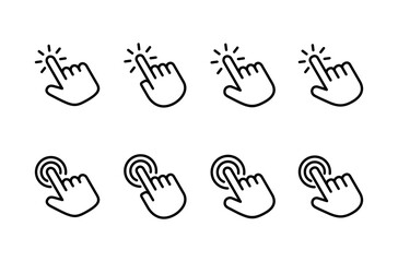 Hand click icon logo design. pointer sign and symbol. hand cursor icon