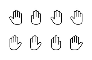 Fototapeta premium Hand icon logo design. hand sign and symbol. palm