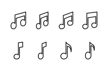 Music icon logo design. note music sign and symbol