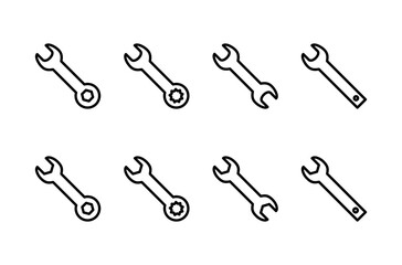 Wrench icon logo design. repair icon. tools sign and symbol
