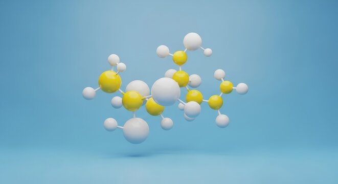 Abstract Molecular Structure of Coffee Molecules
