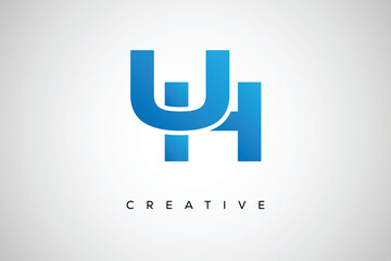 Obraz premium UH Creative Monogram Letter mark Logo – Modern Branding Design & Business Identity