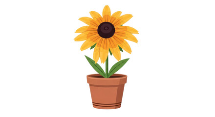 Obraz premium Flower in pot illustration