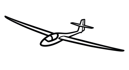 Glider line drawing
