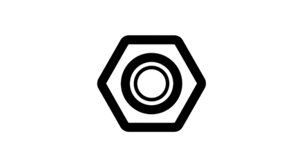 Hexagon nut icon design