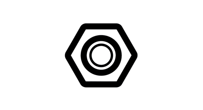Hexagon nut icon design