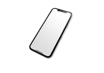 Modern smartphone, blank screen, angled view (11)