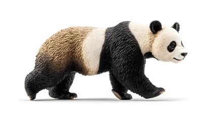 Fototapeta premium Giant Panda Toy Figurine Walking