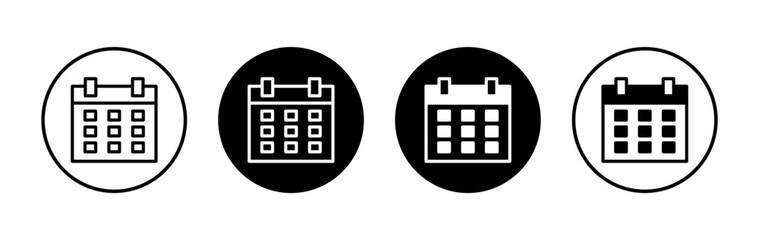 Calendar icon symbol for apps and websites. Calender sign and symbol. Schedule icon symbol