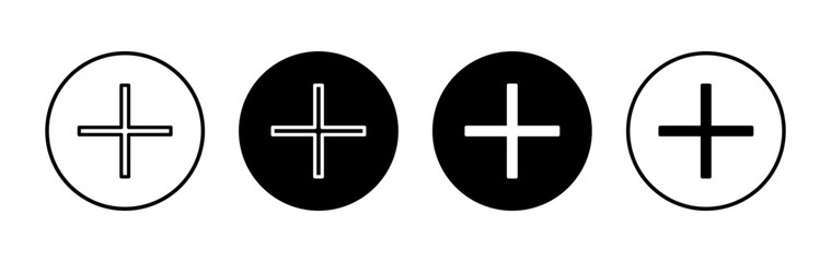 Plus icon symbol for apps and websites. Add plus sign and symbol