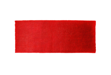 A bold, rectangular, deep red surface