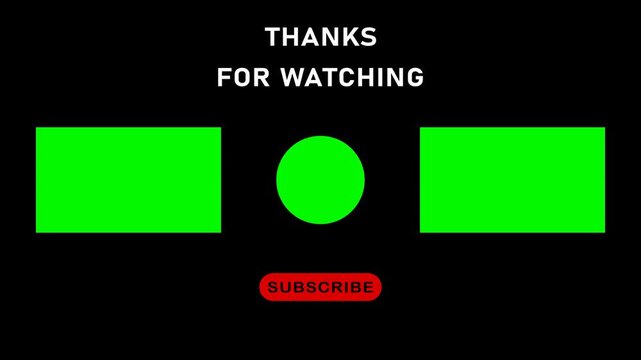 youtube end screen with black background, Template for your channel, Watch next screen and Subscribe button.4k video