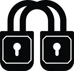 Double lock vector icon.