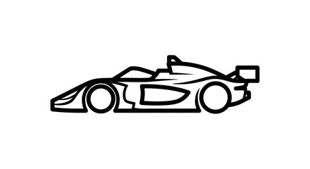 Racing car silhouette outline