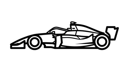 Obraz premium Racing car outline design
