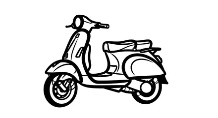 Obraz premium Scooter outline graphic design