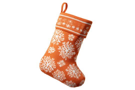 a christmas stocking hanging from a string