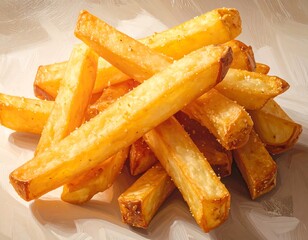 Golden crispy French fries