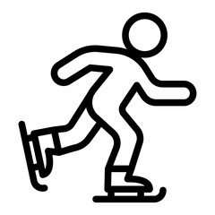 Ice Skating Line Icon of Amateur Sports Icon Set