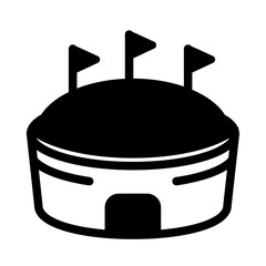 Round Dome Stadium Line Icon of Stadium & Arena Icon Set