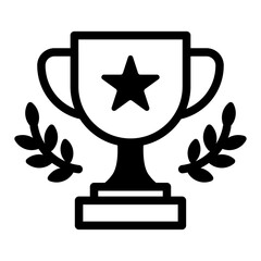Champion Trophy Line Icon of Trophy & Medal Icon Set