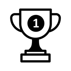 Top Winner Trophy Line Icon of Trophy & Medal Icon Set