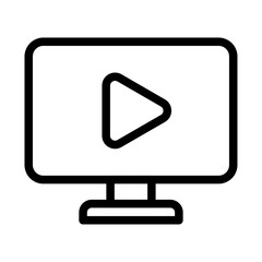 Gaming Monitor Line Icon of PC Gaming Icon Set