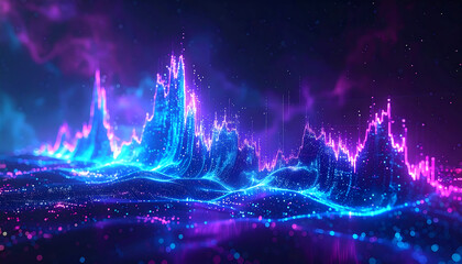 Abstract Digital Data Visualization of Analysis.