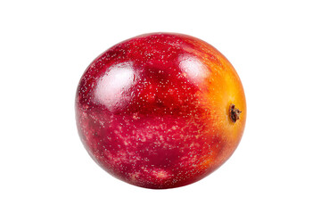 Obraz premium a red apple with a yellow center on a white background