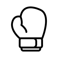 Boxing Glove Line Icon of Combat Sports Icon Set