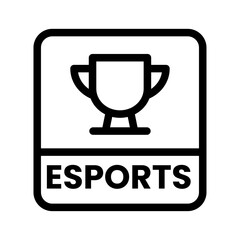 Esports Logo Line Icon of Esports Tournaments Icon Set