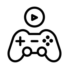 Sports Game Controller Line Icon of Sports Games Icon Set