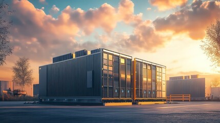 Obraz premium Innovative industrial ternary battery systems, modular and reliable, designed for modern industrial applications