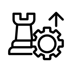 Castle Upgrade Line Icon of Strategy Games Icon Set