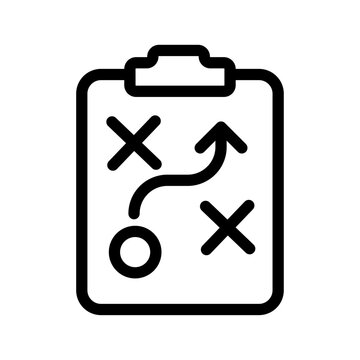 Tactic Sheet Line Icon of Strategy Games Icon Set